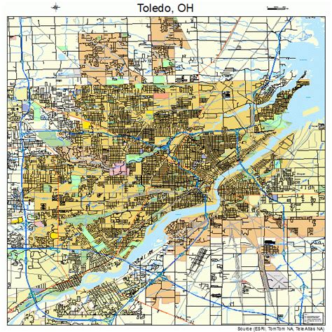 map toledo|toledo ohio map street guide.